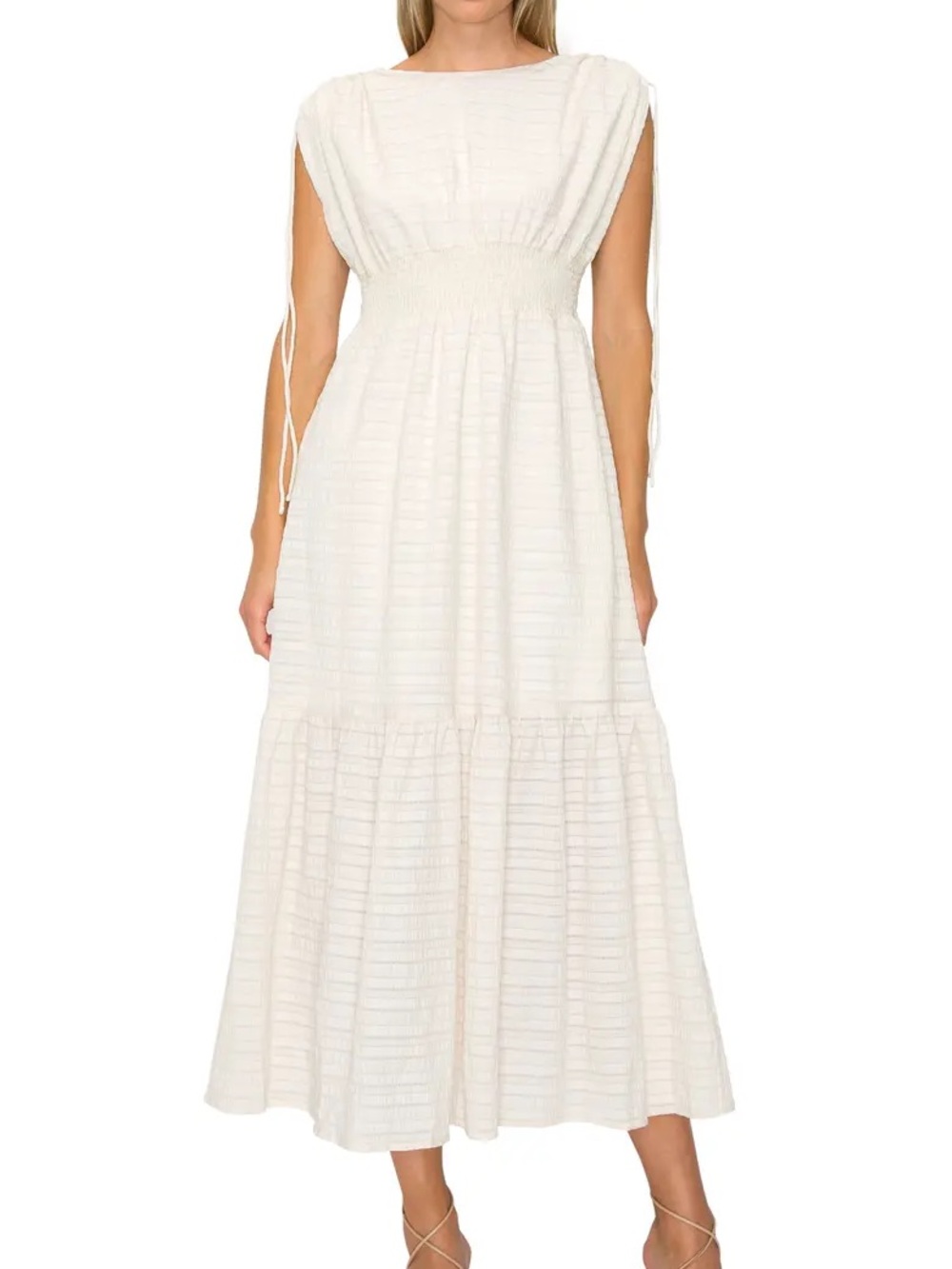 cream long dress